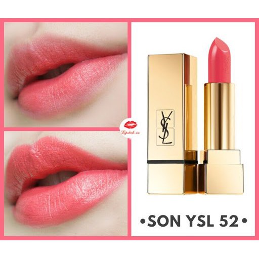 Son YSL 52 màu hồng san hô fullsize unbox