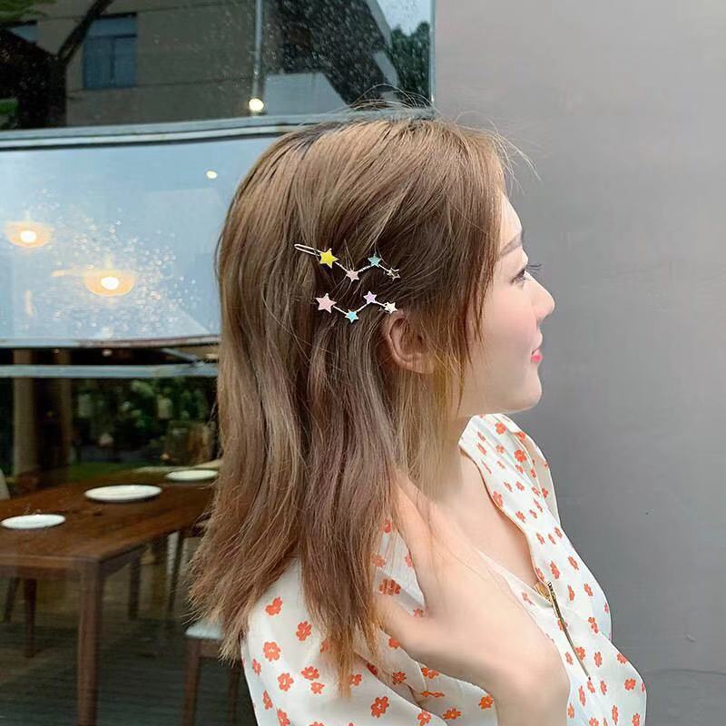 Kẹp Tóc Hình Nơ / Ngôi Sao / Bông Hoa Đơn Giản Phong Cách Hàn Quốc Cho Nữ