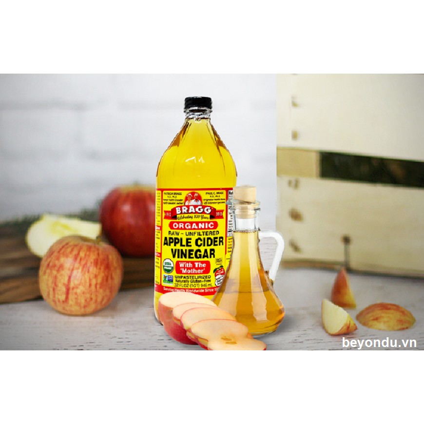 [Mã GROSALEHOT giảm 8% đơn 250K] Giấm Táo hữu cơ Bragg - Bragg Apple Cider Vinegar 473ml