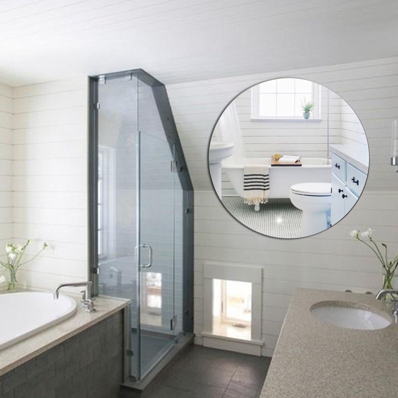 Miếng Dán Tường Tráng Gương Hình Tròn Độc Đáo Trang Trí Nhà Cửa / Phòng Khách