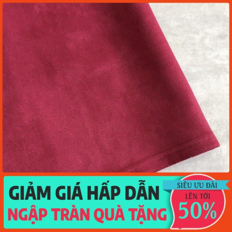 Chân Váy Bút Chì Da Lộn Màu Trơn Dài Đến Đầu Gối 10 Màu Tùy Chọn Phong Cách Hàn Quốc Thời Trang Thu Đông Cho Nữ *