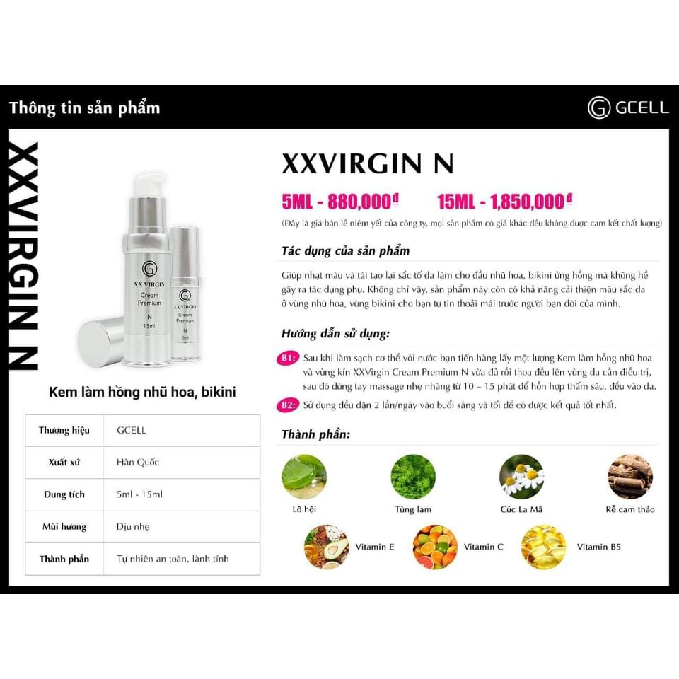 Kem Làm Hồng Nhũ Hoa và Bikini XXVIRGIN Chính Hãng Hàn Quốc | BigBuy360 - bigbuy360.vn