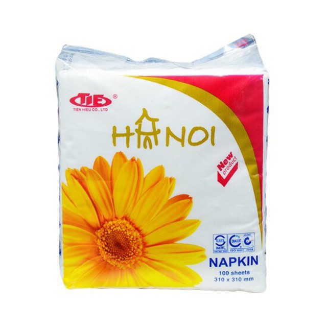 Khăn Giấy Ăn  Hà Nội 310x310mm Gói 100 Tờ