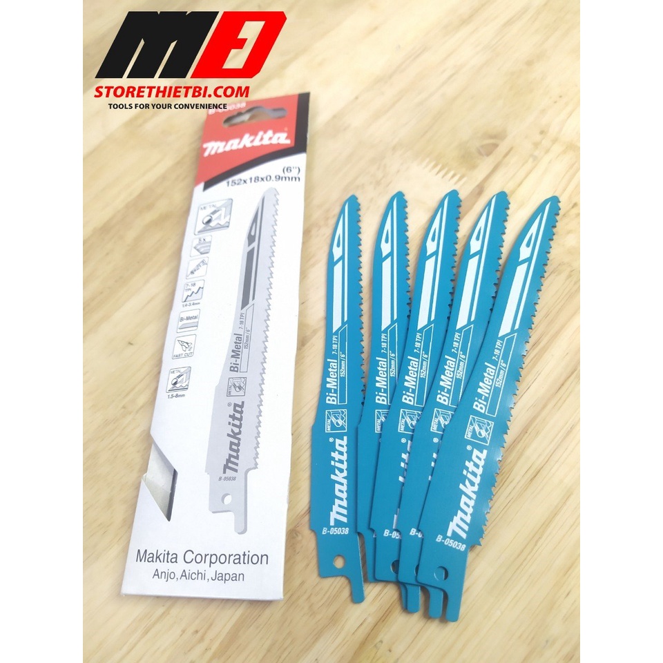 Lưỡi cưa kiếm cắt nhanh kim loại Makita B-05038 (1 cái)