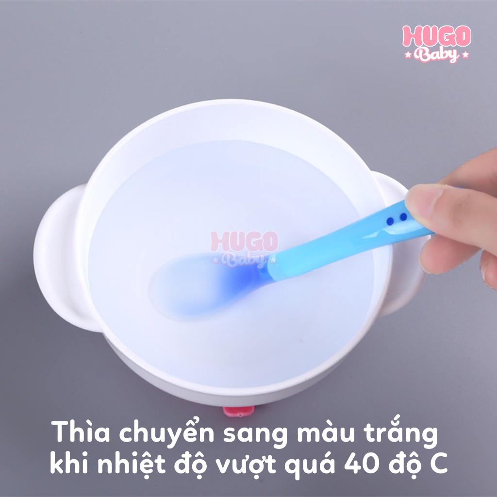 Thìa ăn dặm báo nóng cảm ứng nhiệt - Hugo Baby