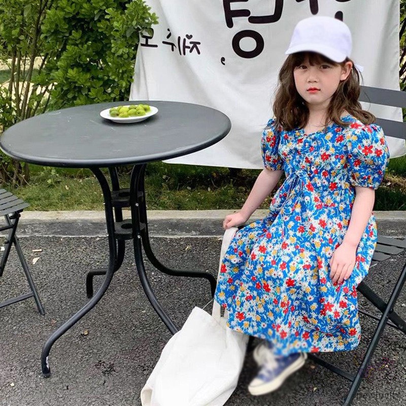Đầm Công Chúa In Hoa Kiểu Hàn Quốc Thời Trang Mùa Hè Cho Bé Gái