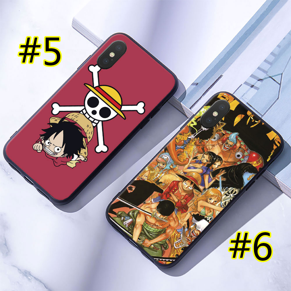 Ốp điện thoại mềm in hoạt hình One Piece cho Iphone 6 6s 7 8 Plus X Xr