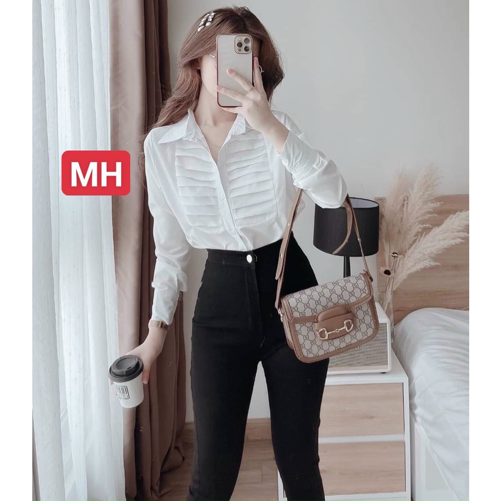 Quần jeans nữ, quần jeans lưng cao dáng ôm co dãn màu đen size S M L BASIC SKUQ-33A