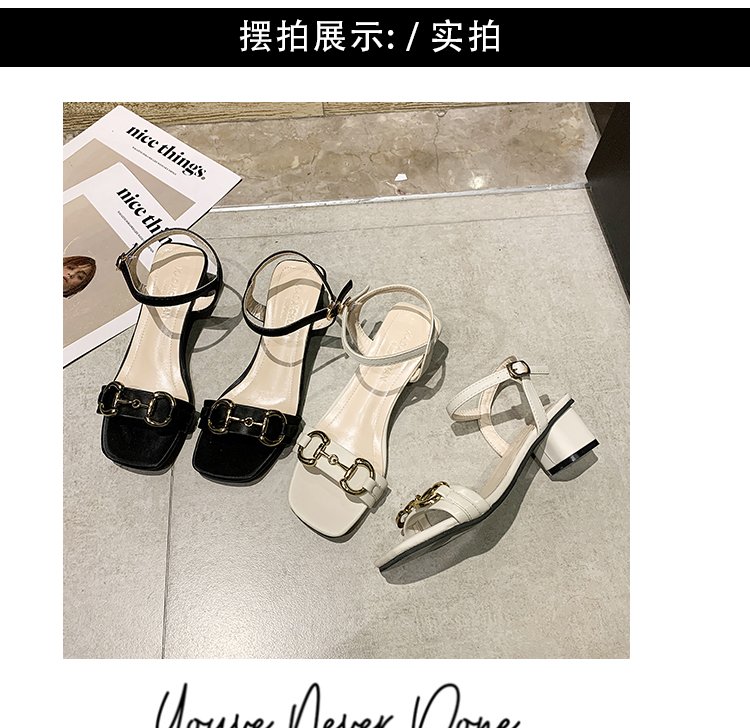 Giày Cao Gót Mũi Vuông Hở Ngón Thời Trang Cho Nữ | BigBuy360 - bigbuy360.vn