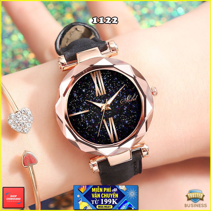ĐỒNG HỒ NỮ SHSHD THỜI TRANG DÂY DA NHIỀU MÀU CỰC ĐẸP SH1122