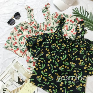 Áo cherry cột vai tay lỡ