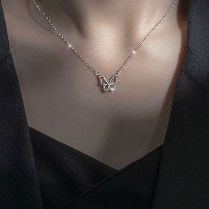 📛 RẺ VÔ ĐỊCH 📛 Dây chuyền mạ bạc hình con bướm xinh xắn hot trend phong cách hàn quốc