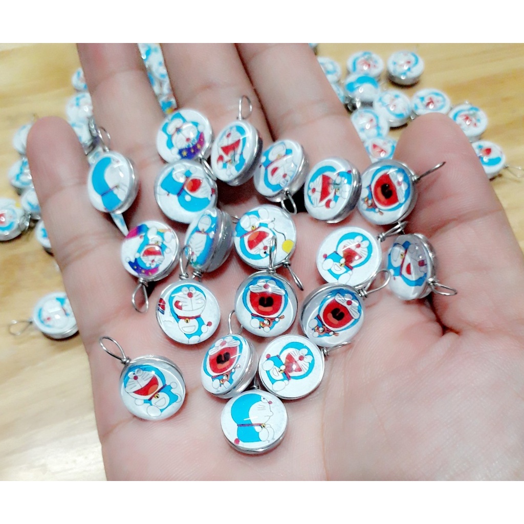 Mặt hình thủy tinh Đôrêmon 10c = 38k / 1 gói &quot; hoạt hình &quot; [ nguyên liệu handmade ]