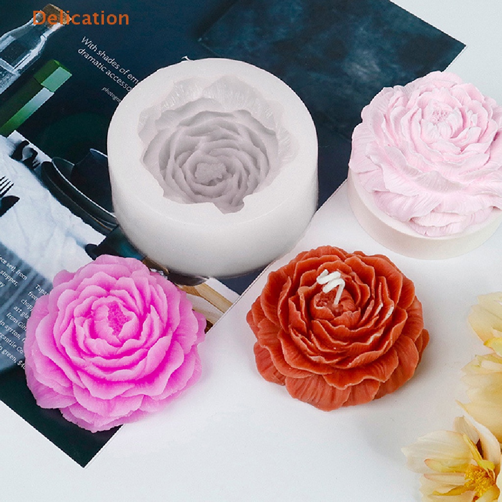 Khuôn Silicone Làm Bánh Hình Hoa Mẫu Đơn Lớn DIY