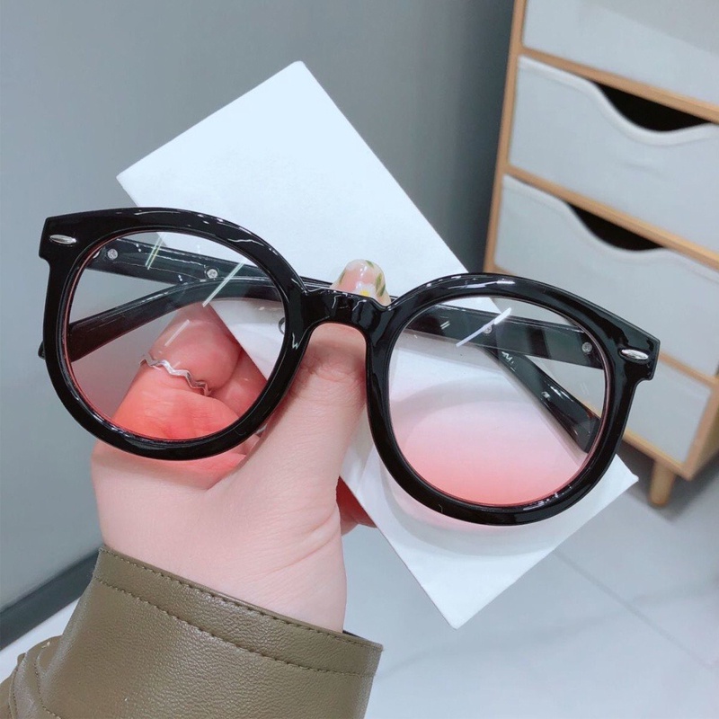 Kính cận thời trang nữ ABICA mắt tròn ngố pha hồng dễ thương hottrend 2022 phong cách Hàn Quốc đẹp giá rẻ 095