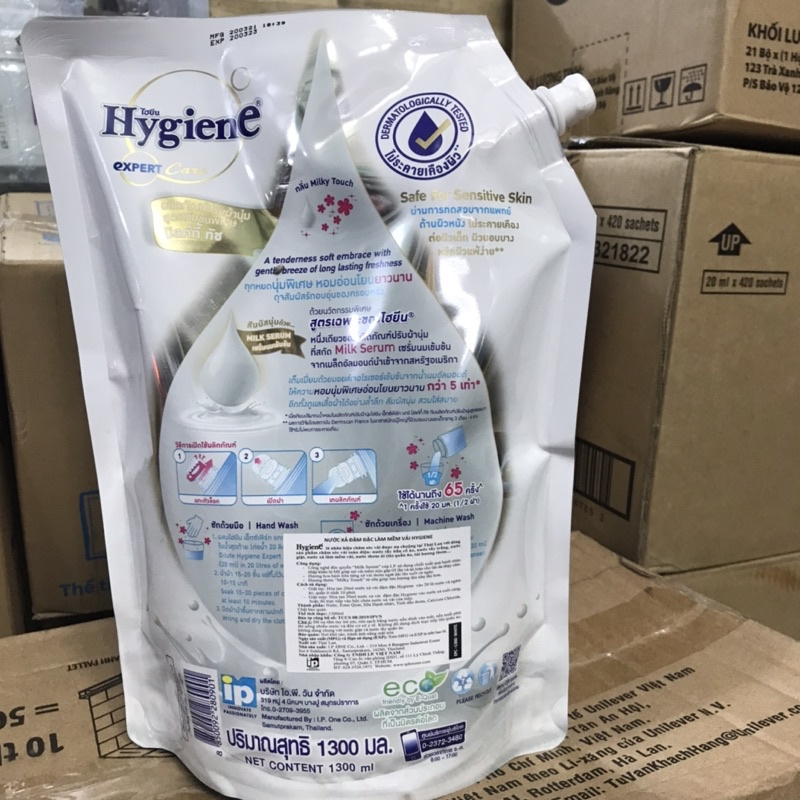 NƯỚC XẢ ĐẬM ĐẶC LÀM MỀM VẢI HYGIENE 1300ml - 1150ml