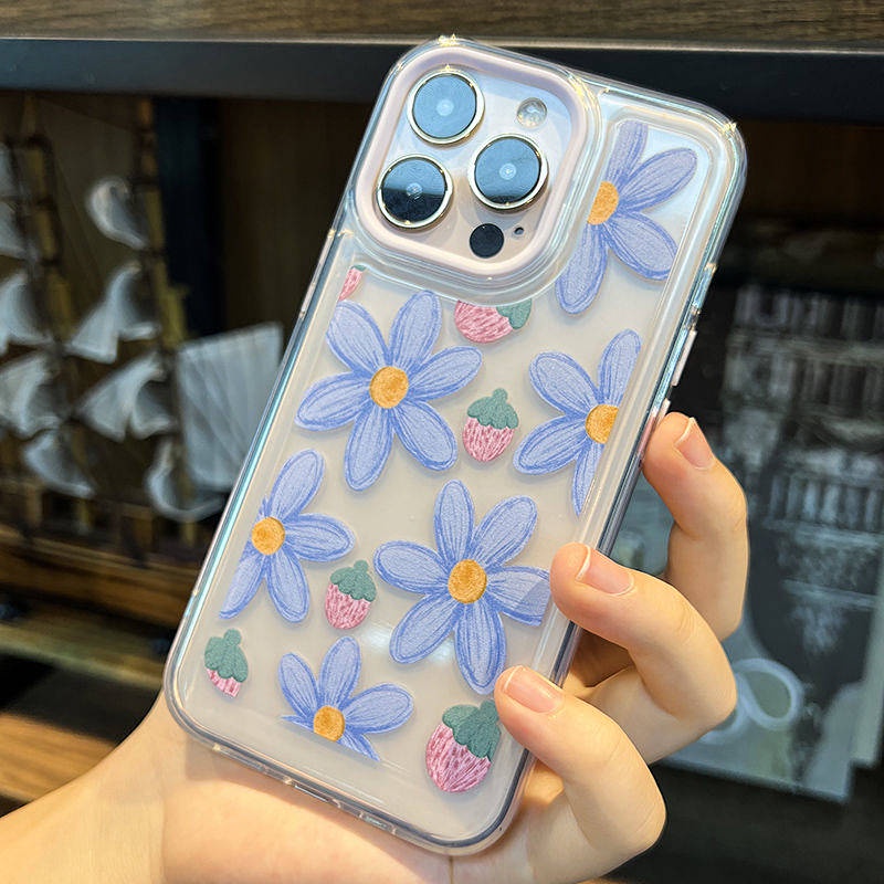 Orchid Iphone13pro Max Phone Case 12 Apple 14plus Cute 11/Xs Transparent XR Personality 7/8 I81I