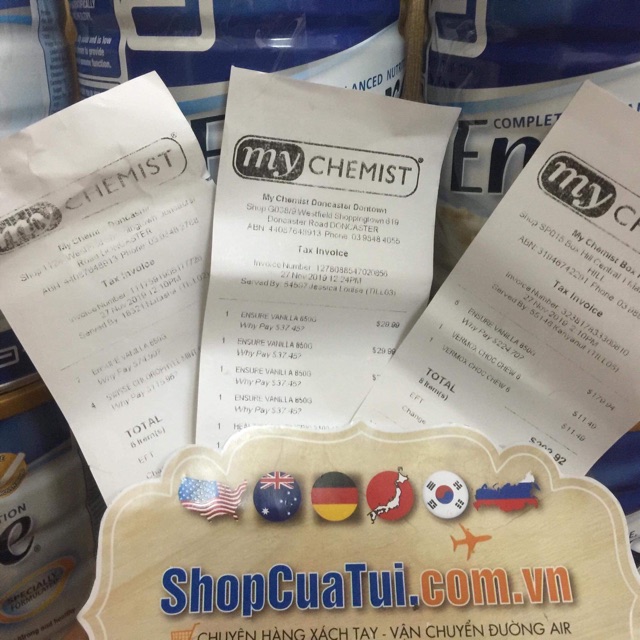 Ensure Úc 850g có 2 vị lựa chọn: Vị Vanilla và Chocolate ạ!