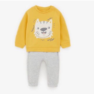 (16-23kg) Bộ nỉ bé trai Zara hổ vàng cute (ảnh thật)