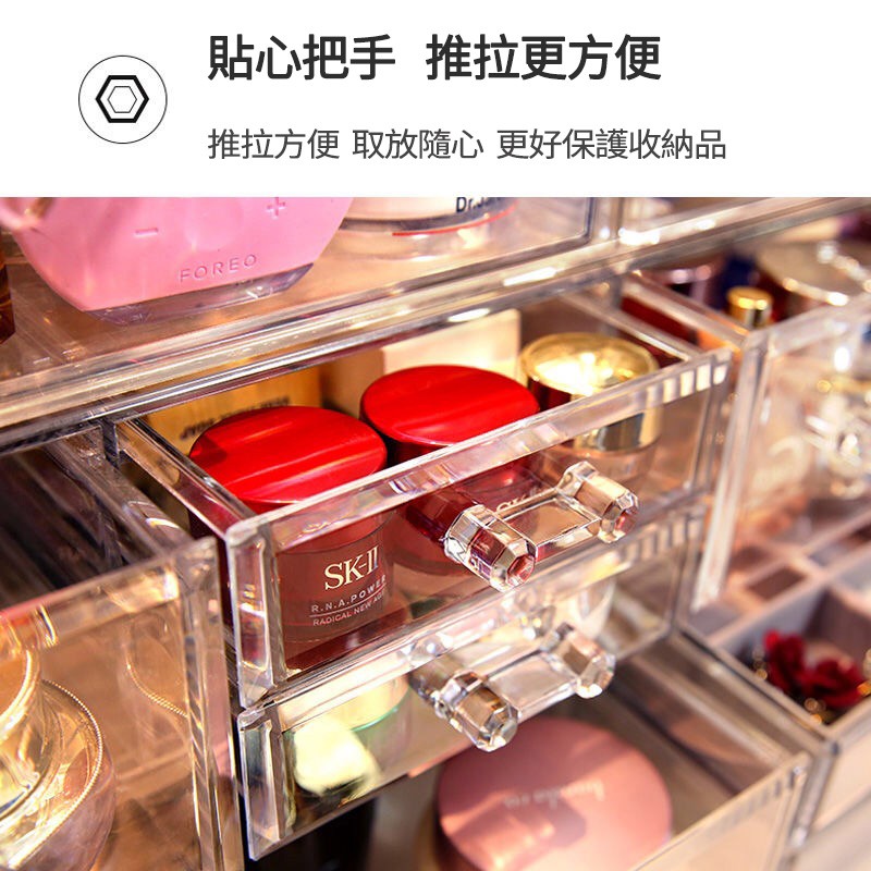 Hộp Đựng Đồ Trang Điểm Bằng Acrylic Trong Suốt Cỡ Lớn Tiện Dụng