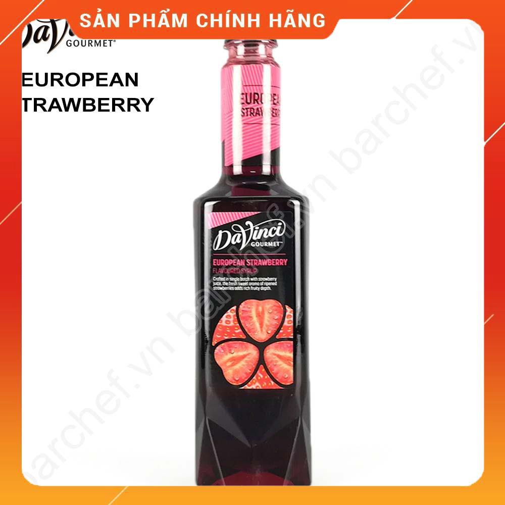 Siro Dâu tây Davinci Gourmet (European Strawberry syrup) - chai 750ml  - Hàng chính hãng