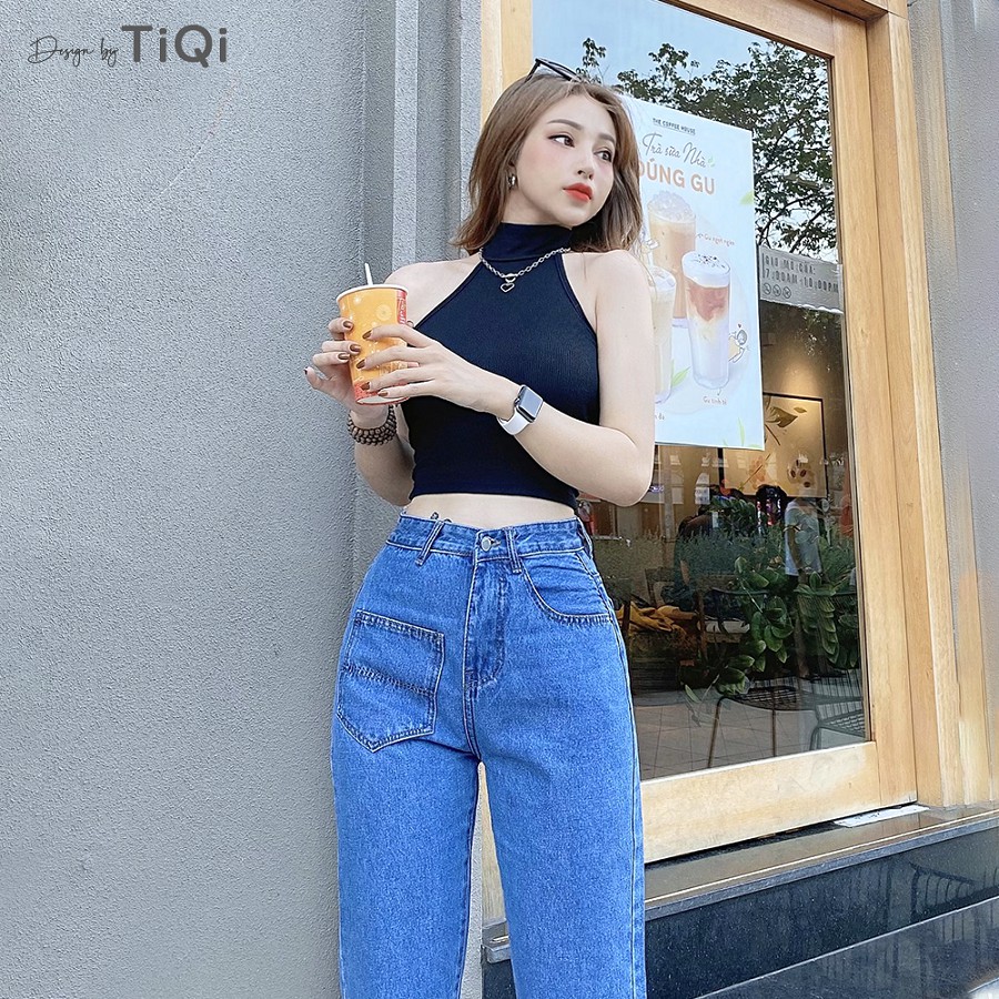 Quần Baggy Jean Nữ Lưng Cao Tôn Dáng  TiQi Jeans B1-192 | BigBuy360 - bigbuy360.vn