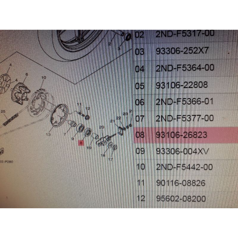 phớt cùi đĩa sau Xe số Yamaha