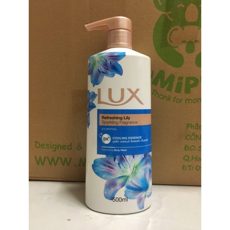 [ HÀNG CHÍNH HÃNG] Sữa tắm LUX Thái Lan màu xanh Aqua Delight 500ml