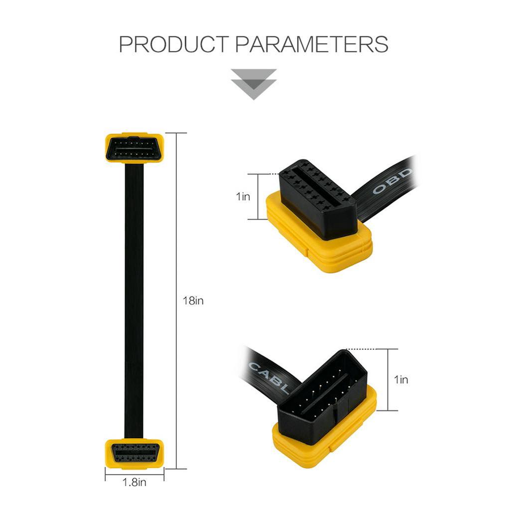 Cáp mở rộng AUTOOL Obd2 16pin 40cm dành cho xe hơi