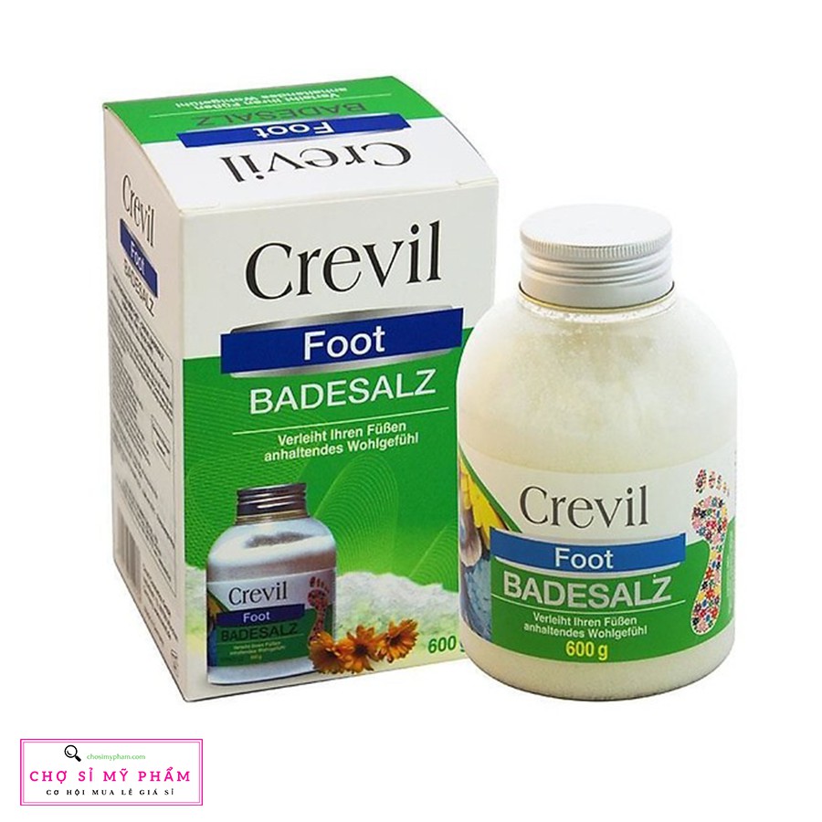 Muối Ngâm Chân Cho Người Bị Đau Nhức Xương Khớp, Mất Ngủ Crevil Foot Badesalz 600g