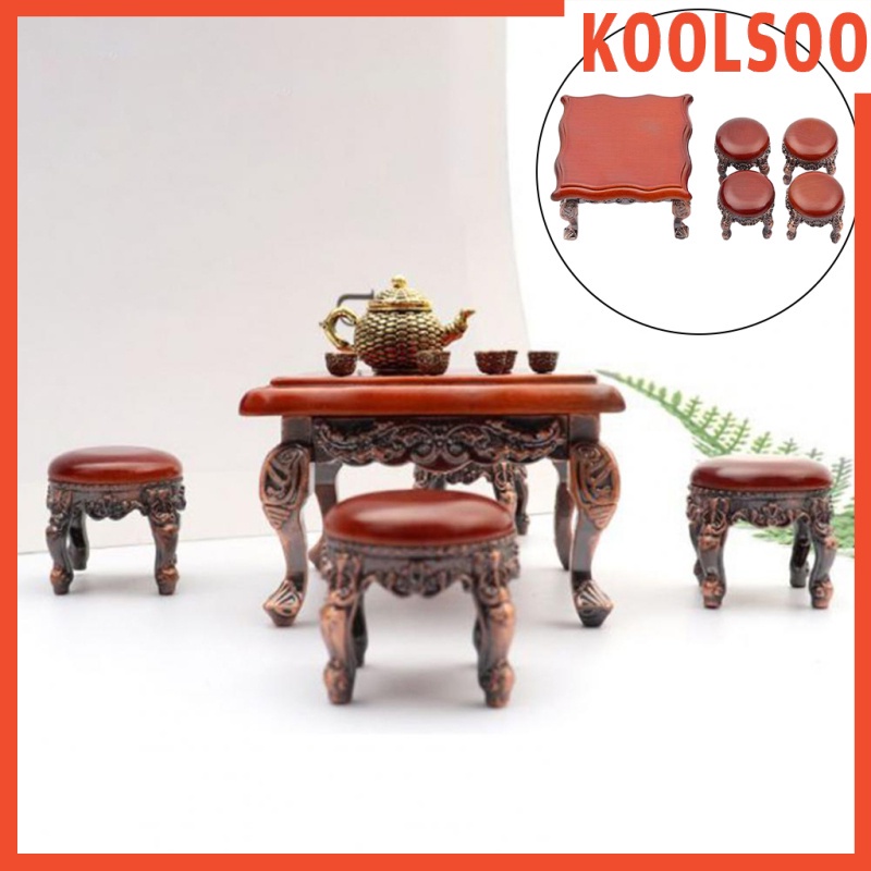[KOOLSOO] Miniature Dollhouse Furniture Chairs Tables 1/12 Dollhouse Miniature
