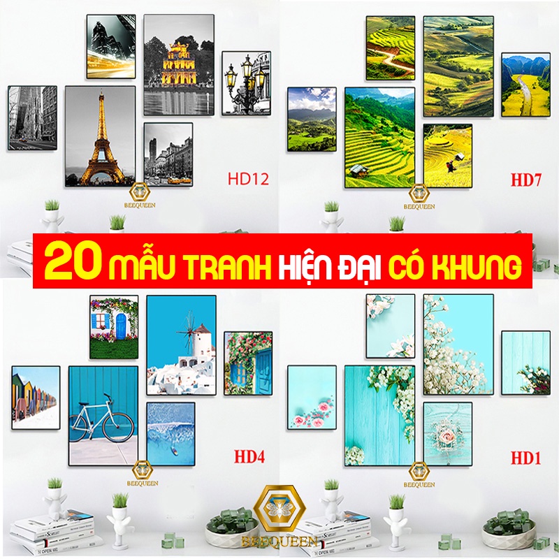 Album 20 Bộ Khung Tranh Treo Tường Hiện Đại Trang Trí Nhà Cửa Siêu Đẹp