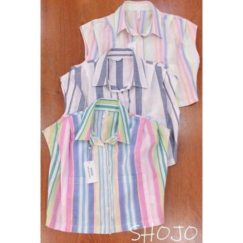 Áo Sơ Mi Sát Nách Croptop Hàng Thiết Kế Chuẩn Đẹp 42-63kg
