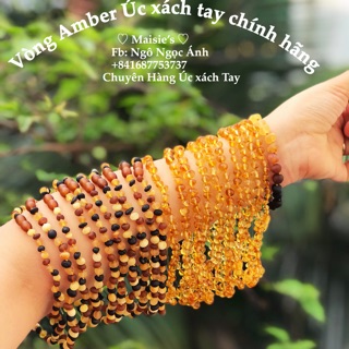 Vòng hổ phách đeo cổ cho bé yêu. Hàng xách tay Australia chính hãng