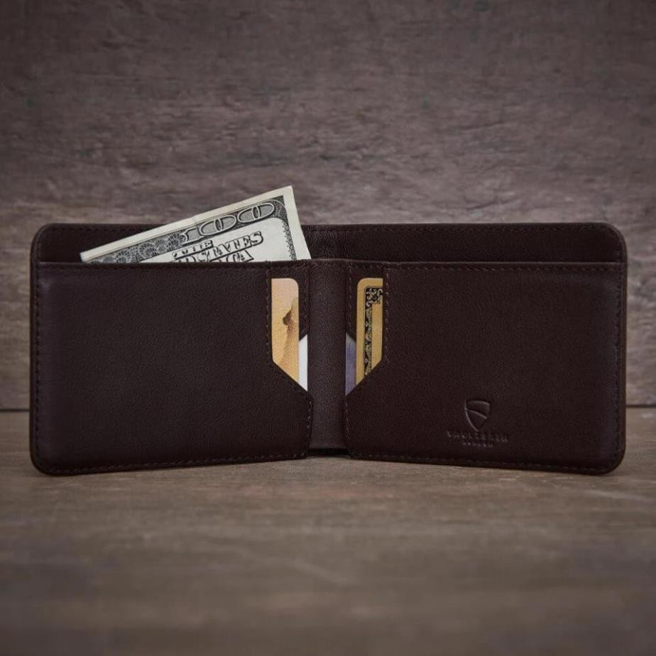 Ví nam mini, ví nữ da thật namecard thời trang MANHATTAN - Full Box