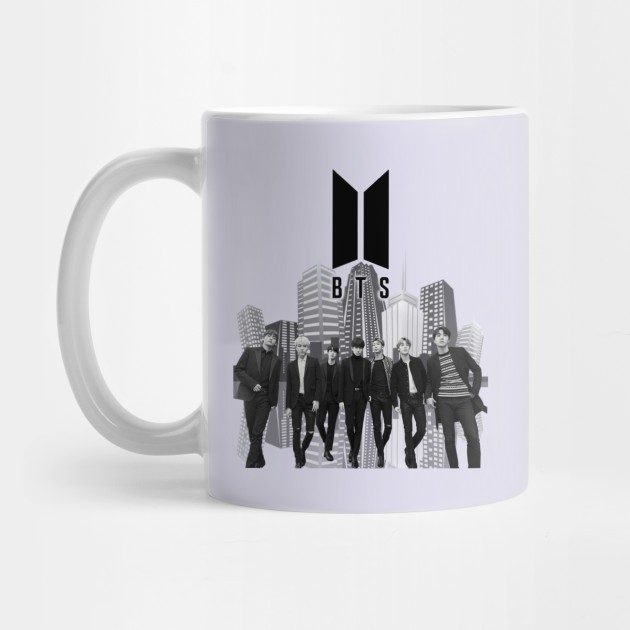 Cốc sứ uống trà in hình nhóm nhạc BTS