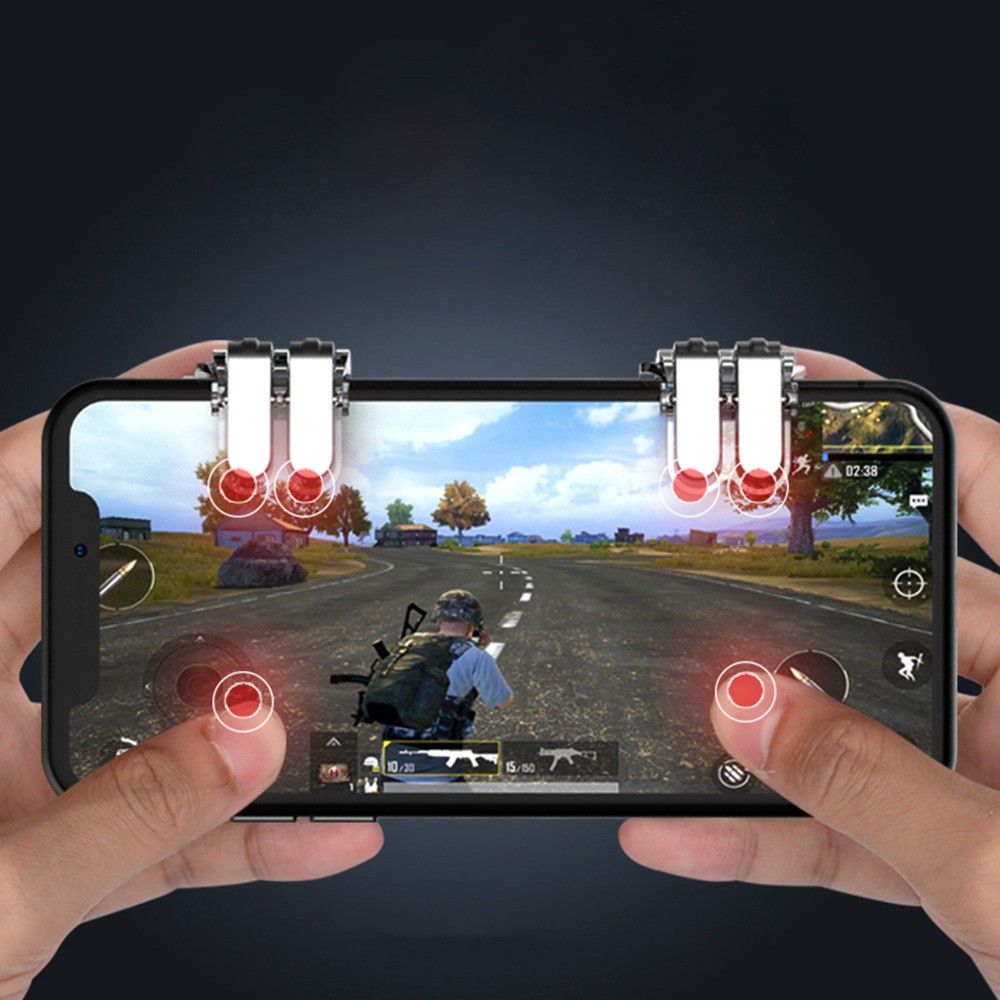 Bộ 2 nút chơi game PUBG W6 2 options trong suốt ( trắng ) | BigBuy360 - bigbuy360.vn