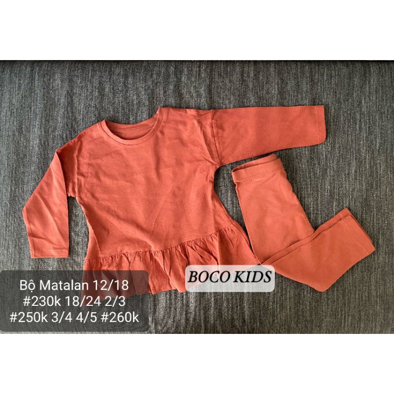 Bộ đồ thu đông bé gái họa tiết hãng Matalan Uk