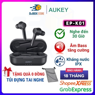 【Giao Hỏa Tốc】Tai Nghe TWS AUKEY EP-K01 Lite Bass Tăng Cường, BT 5.0, Nghe Đến 30H, IPX5 - Chính Hãng BH 18 Tháng