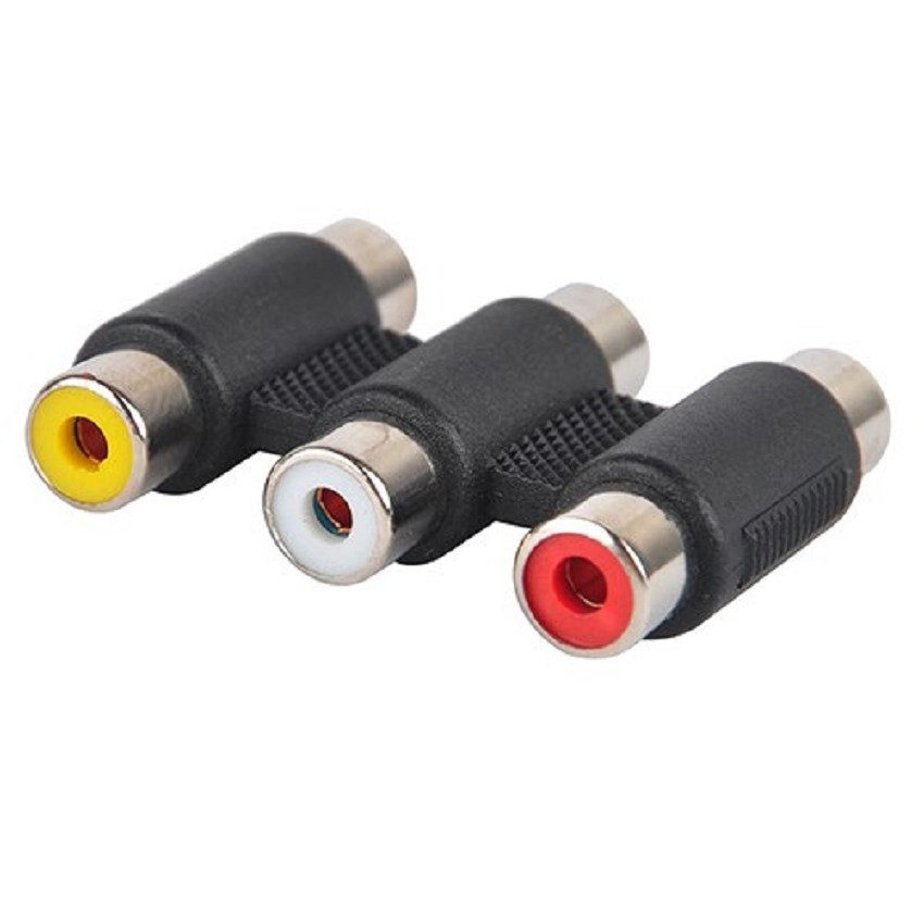 Đầu nối RCA - Khớp nối dây AV 3-3 - 3 RCA component video coupler