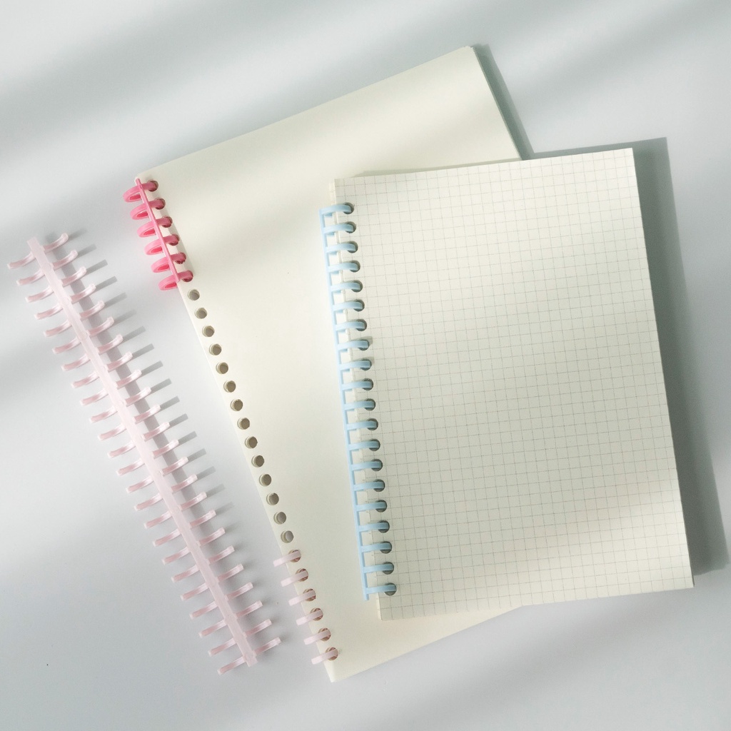 Combo thanh còng A4 30 lỗ, set bìa nhựa, sổ Planner, bullet journal, Bukavn