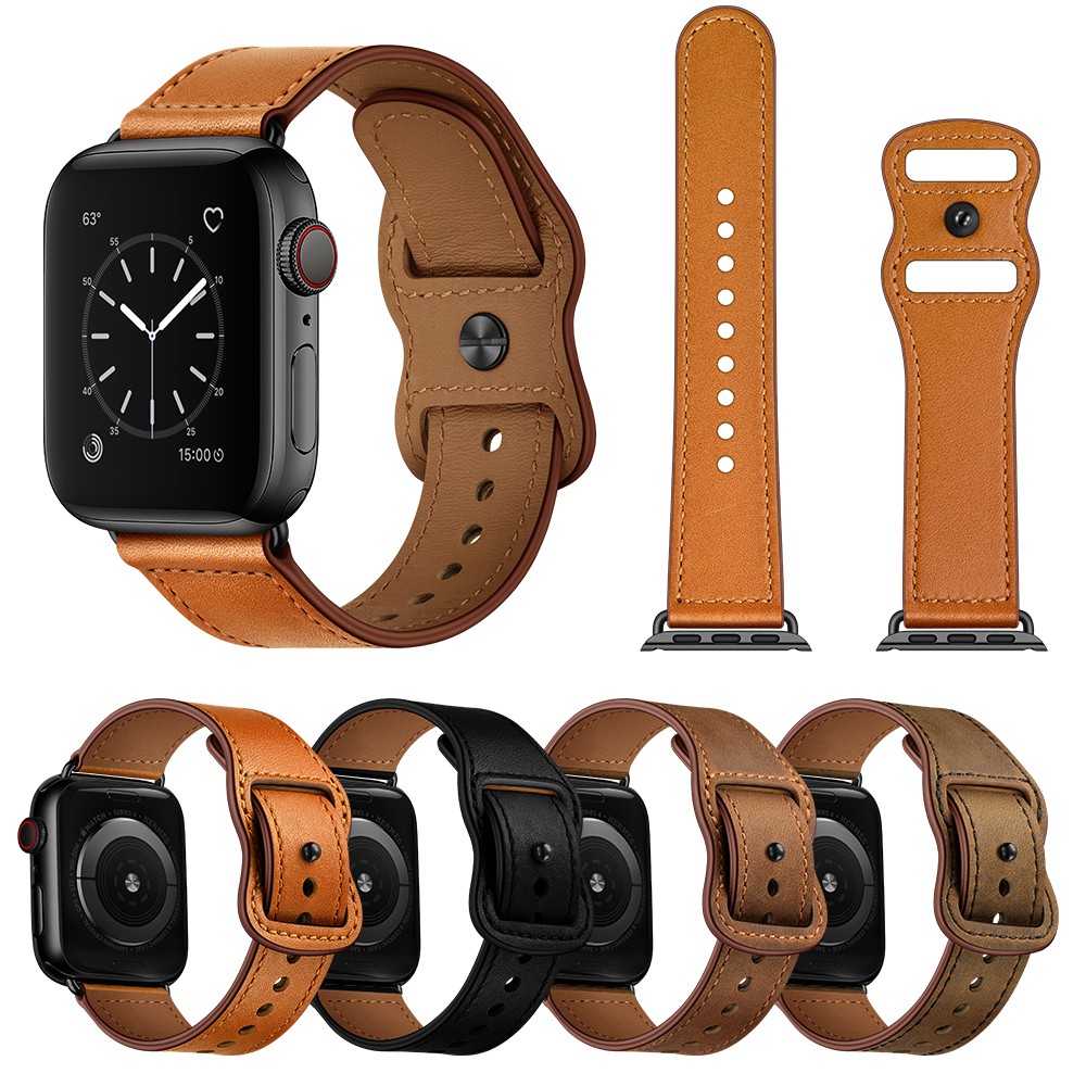 Dây Da Thật Kiểu Khóa 2 Lỗ cho Apple Watch 38mm / 40mm / 42mm / 44mm.