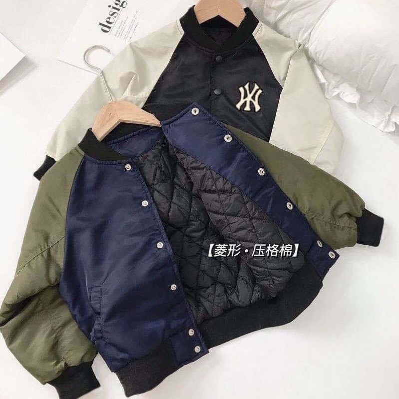 Áo Bomber NY Unisex hàng Quảng Châu cao cấp cho bé 14-35kg