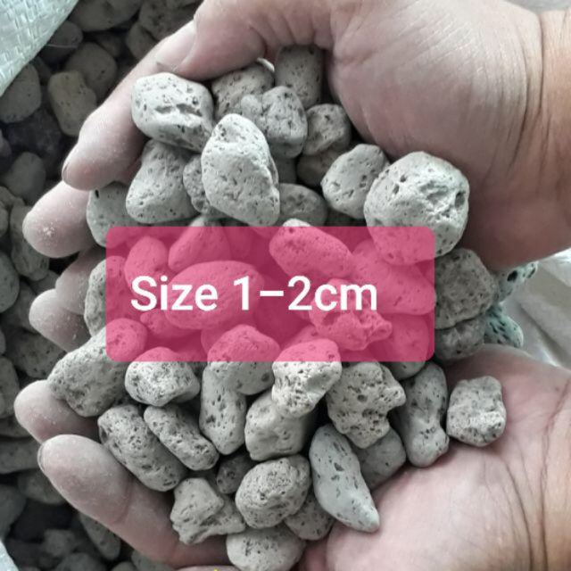 Đá pumice indo ( đá bọt, đá núi lửa) 500g size từ 1mm-3mm và 5-8mm, 1-2cm