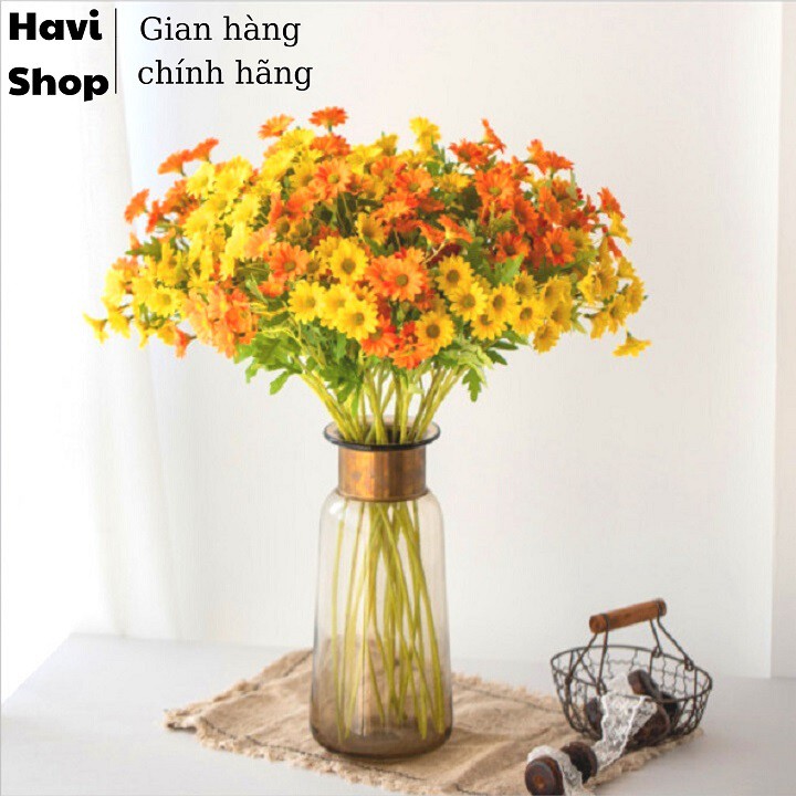 Hoa giả - Hoa cúc họa mi Havi 60cm trang trí nội thất, cửa tiệm, phụ kiện cho các studio đẹp, bền, tinh tế, thanh lịch