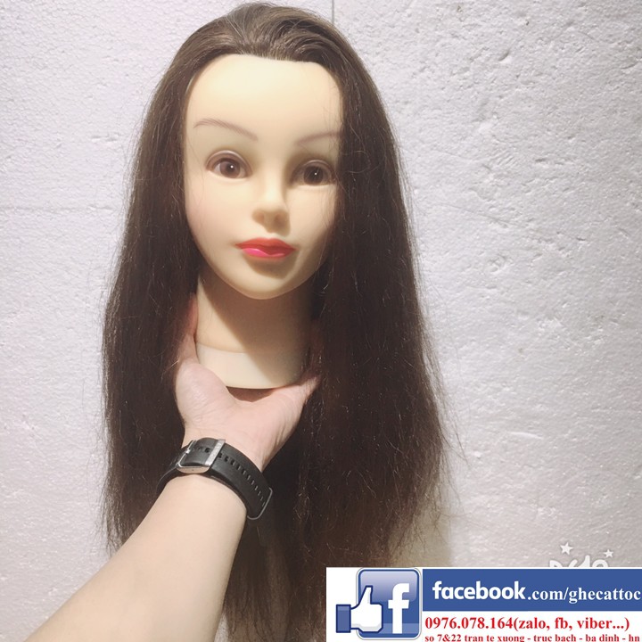 Đầu Manocanh Chịu Nhiệt Tốt, tóc thật để Học Bới Tóc