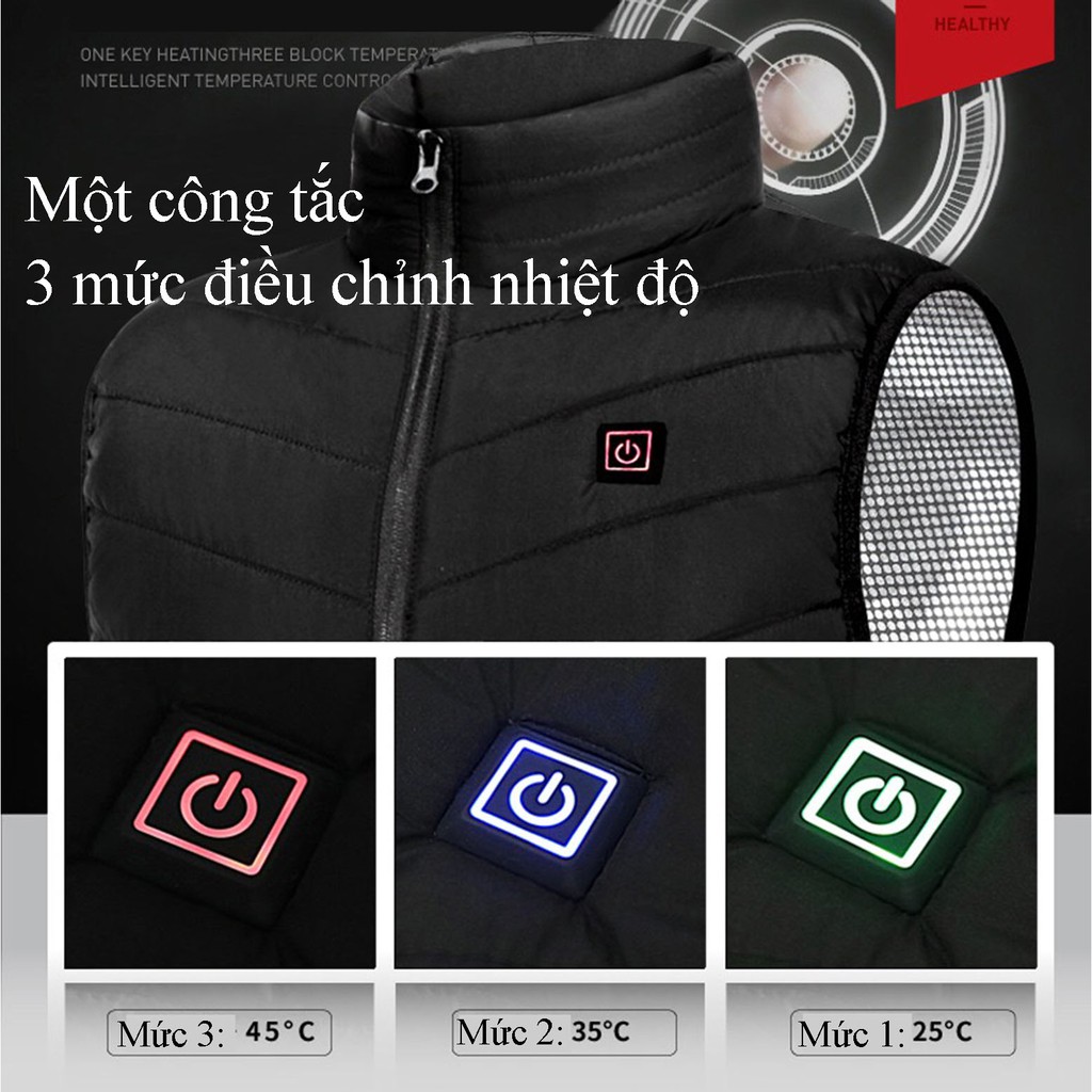 Áo khoác điện làm ấm bằng điện mùa đông M01-09