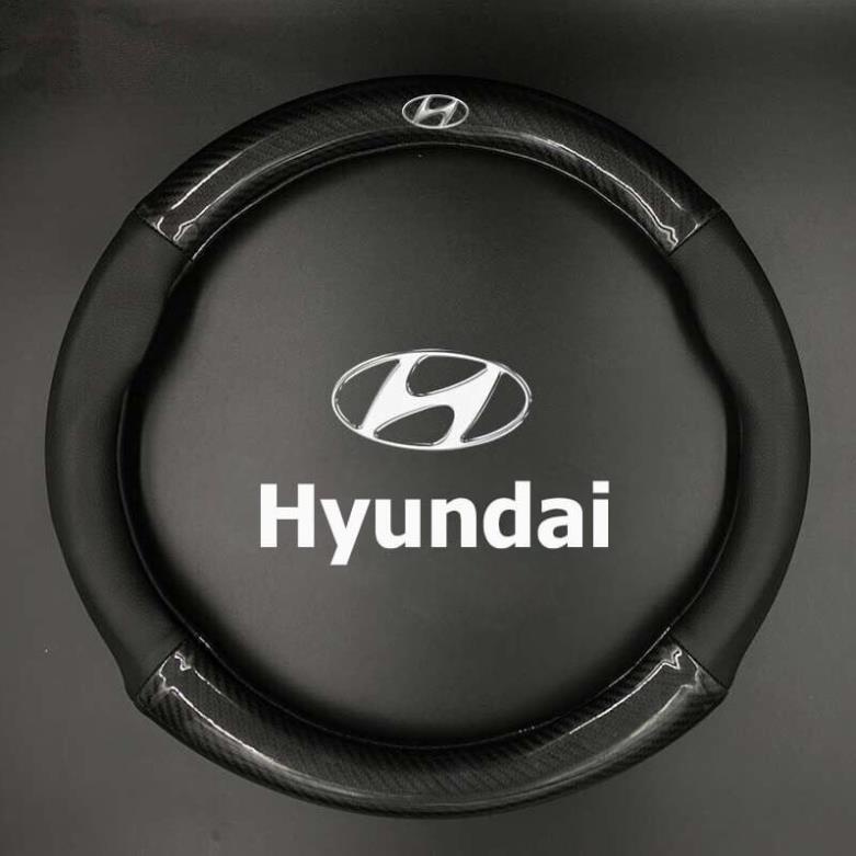 Bọc vô lăng cacbon Hyundai I10, I20, I30, Accent, Santafe, Tucson, Kona, Getz, Avante, Elantra, strarex, sonata, creta