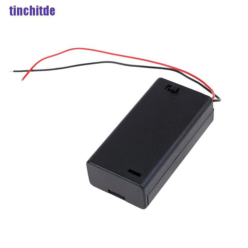 Hộp đựng 2 pin AA 3V có công tắc bật/ tắt