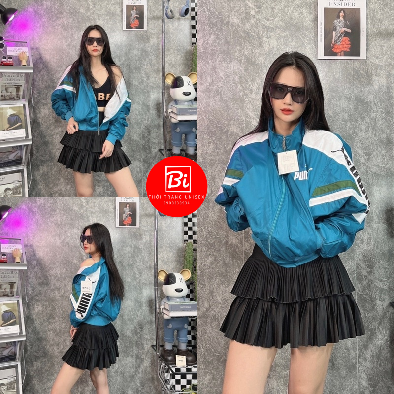 Áo Khoác Dù Nữ Dáng Lửng 2 Lớp_Bo Tay Lai Áo Bằng Chun Bẹ To Sang Trọng_Lót Trong Vải Dù Miro Xịn Mát Ko Bí Hơi_AK36